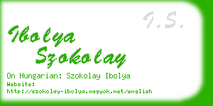 ibolya szokolay business card